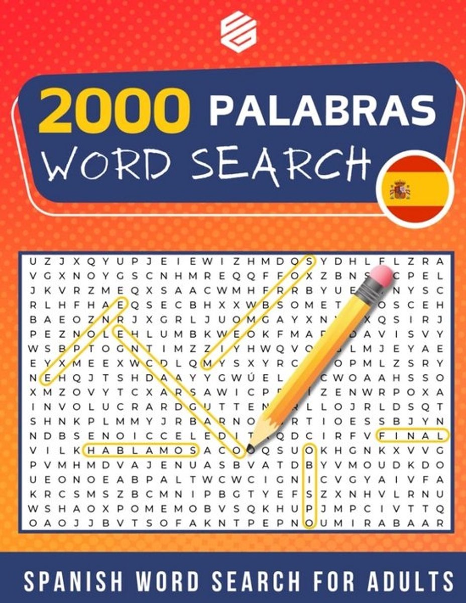 Woordzoeker Spaans voor Volwassenen | 2000 Woorden in Grote Letters