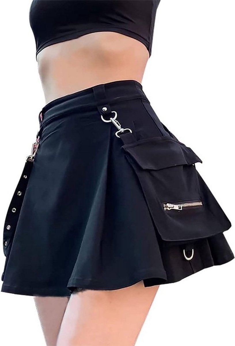 Gothic Minirok voor Dames met Zakken - Sexy Cosplay Kleding