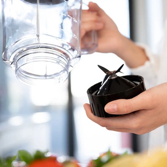 Blender - Krachtige Blender met Instelbare Snelheid - Glazen Kan - RVS Messen - Zwart/Zilver van Blender — afbeelding 2