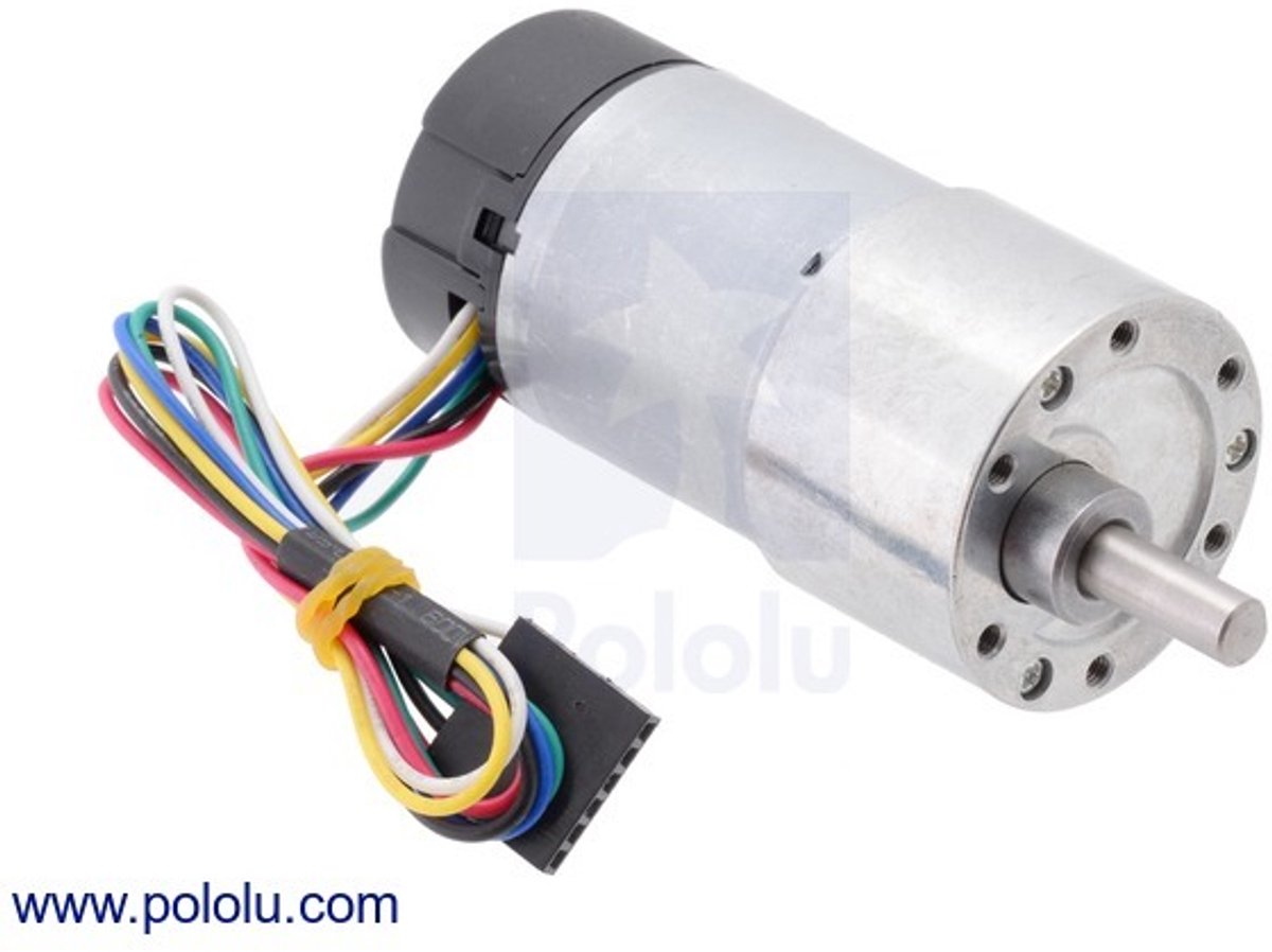 131:1 Metal Gearmotor 37Dx73L mm with 64 CPR Encoder (Helical Pinion) Pololu 4756
