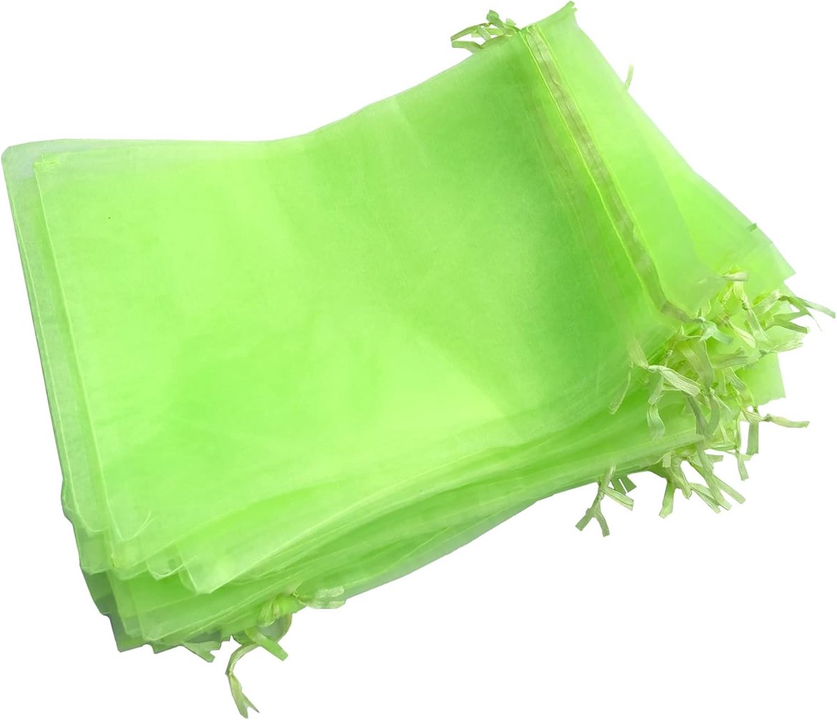 Verpakking van 100 stuks fruitbeschermingszakken, ademende gaaszakken met trekkoord, beschermen fruittrossen tegen wespen en vogels,groente,15*20CM