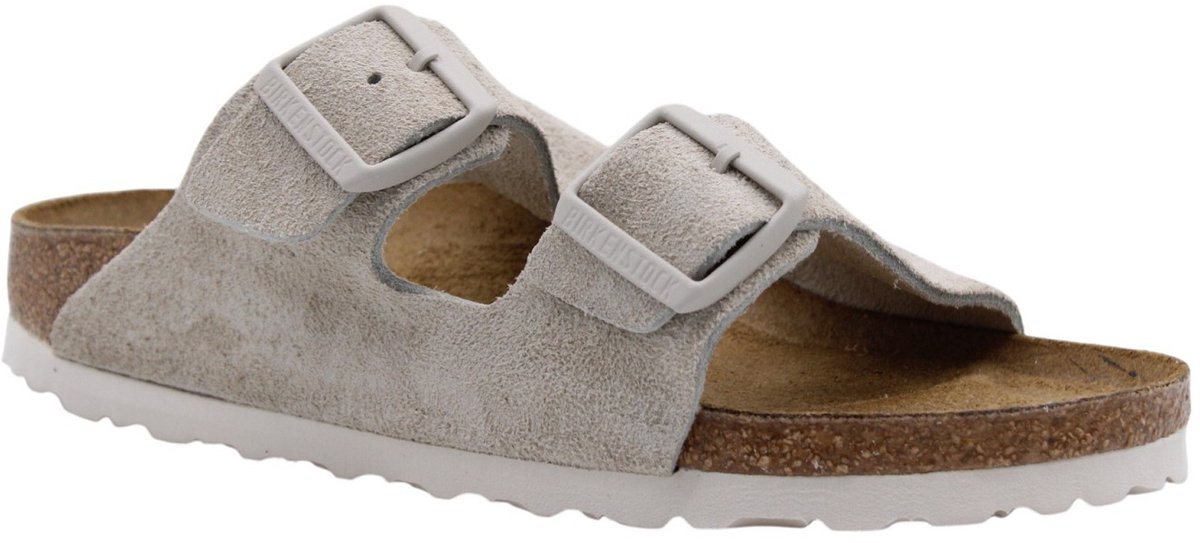 Birkenstock Arizona Suede Leather Oyster Grijs