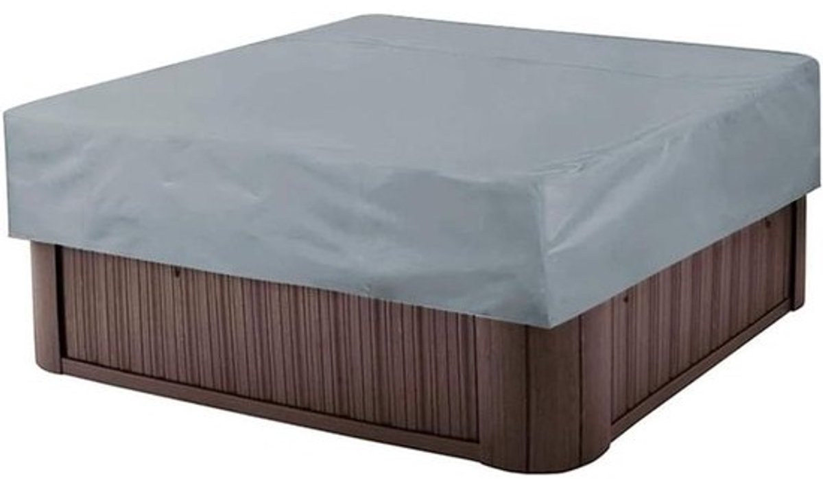 Spa Afdekhoes - Bubbelbad Beschermhoes - Buiten Beschermen - Waterdicht Stofbestendig - 220x220x30cm - Grijs