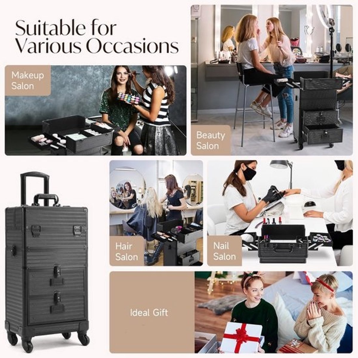 Kapperskoffer - Kapperstas - Visagie - Cosmetica Organizer - Professioneel