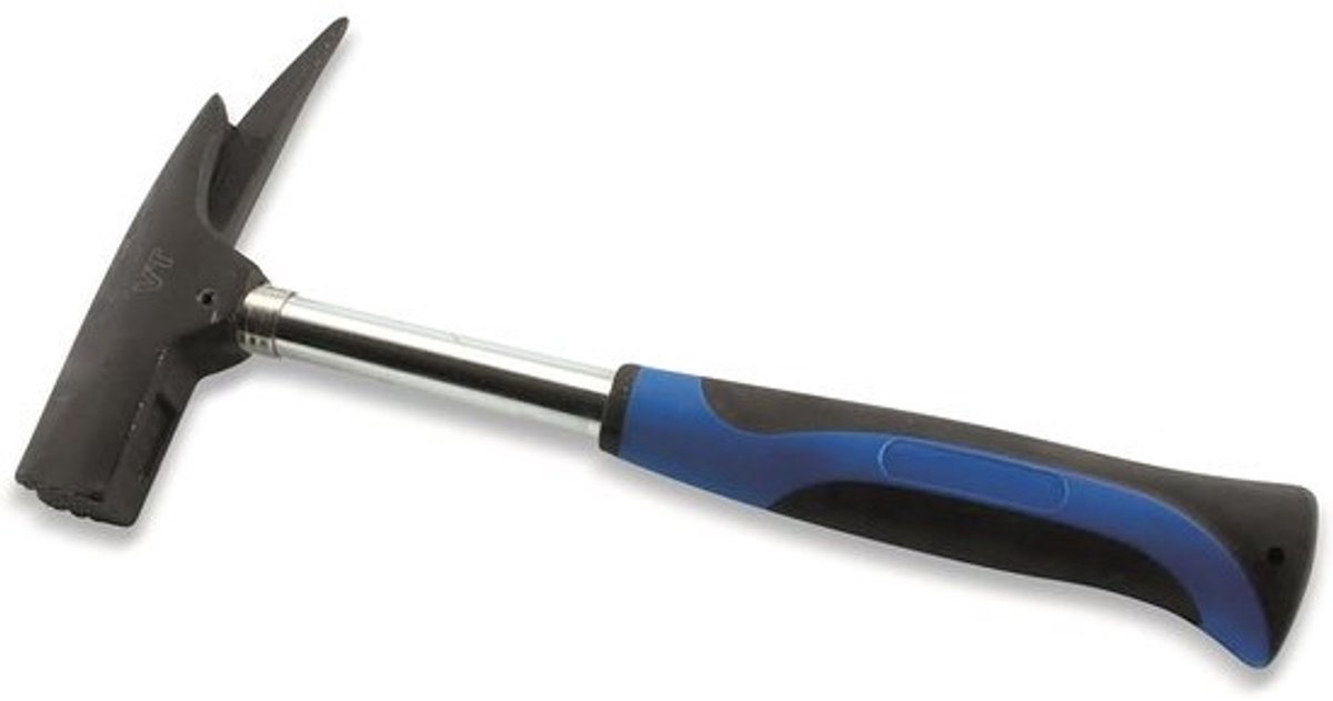 Lathamer Timmermanshamer - Vlakke kop hamer - Klusserij Werk - Magneet in groef - 320 mm lengte - Zwart