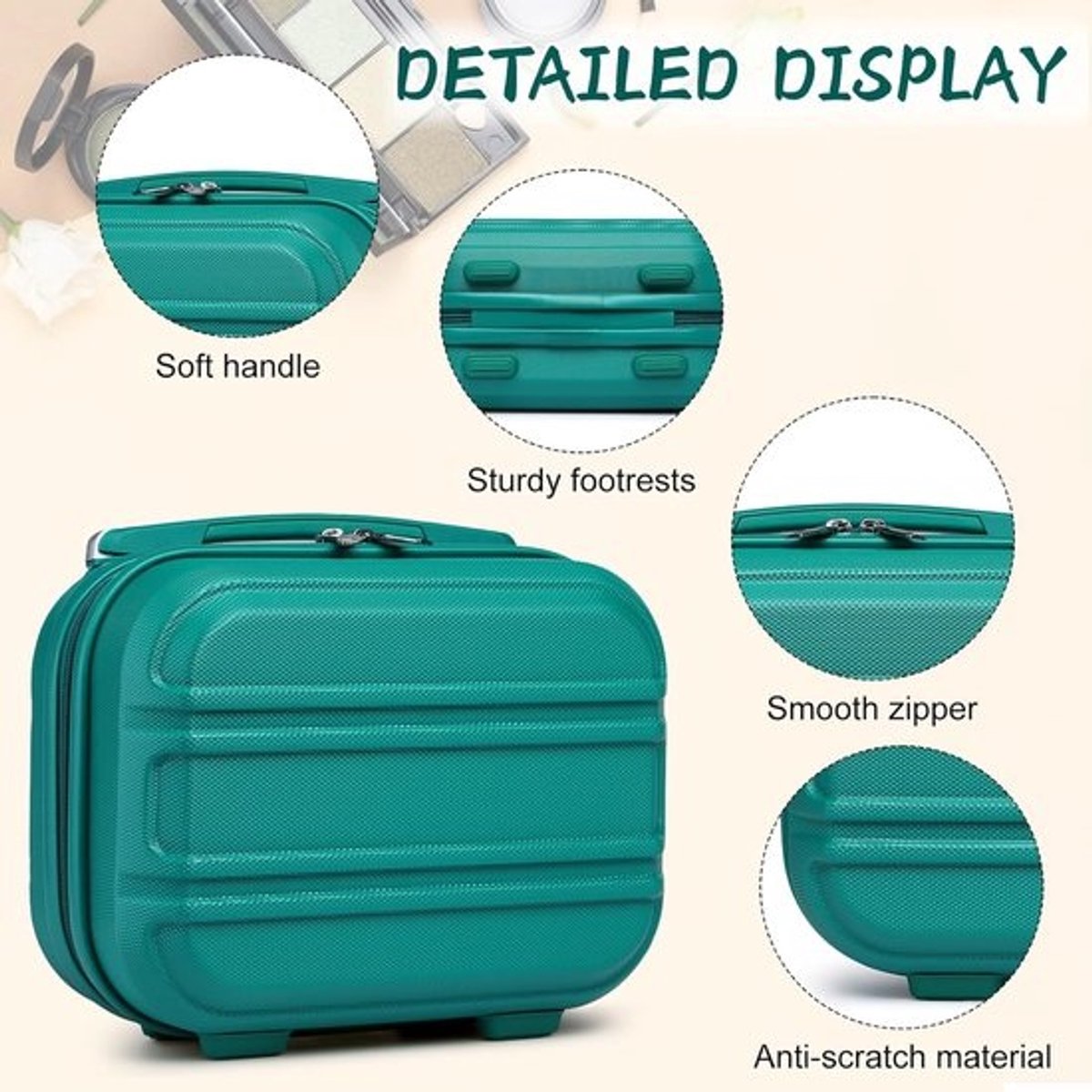 Vanity Case Make-up Koffer - Beauty Case Organizer - Cosmetica Opslag - Multifunctioneel Ontwerp - 28x15x21 cm