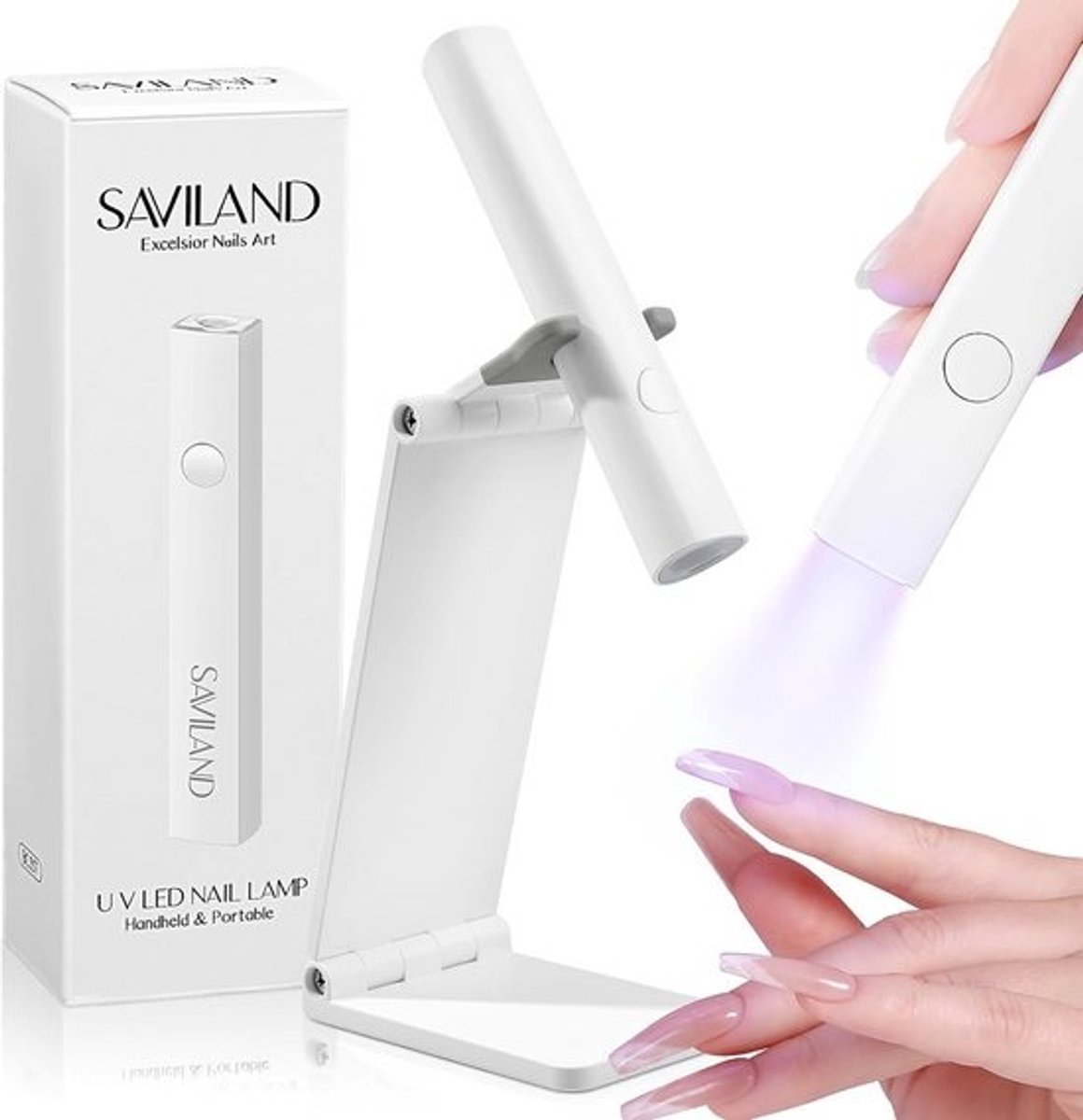 Oplaadbare Mini UV Nagellamp Draadloos - Nagelreinigingslaser voor Snelle Nagelverzorging en Nagelversterking