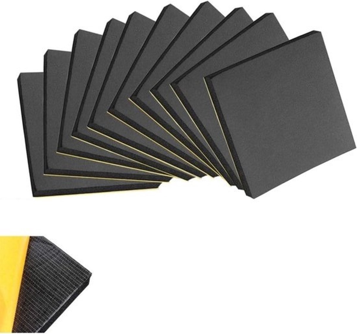 Neopreen schuimplaat zelfklevend isolatie anti-trilling rubber panelen 10 stuks