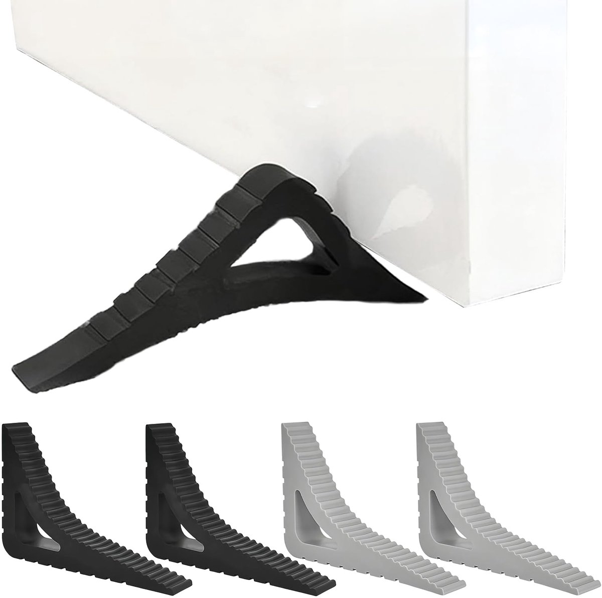 4 stuks Driehoekige Deurwig - Rubber - Antislip en Krasvrij