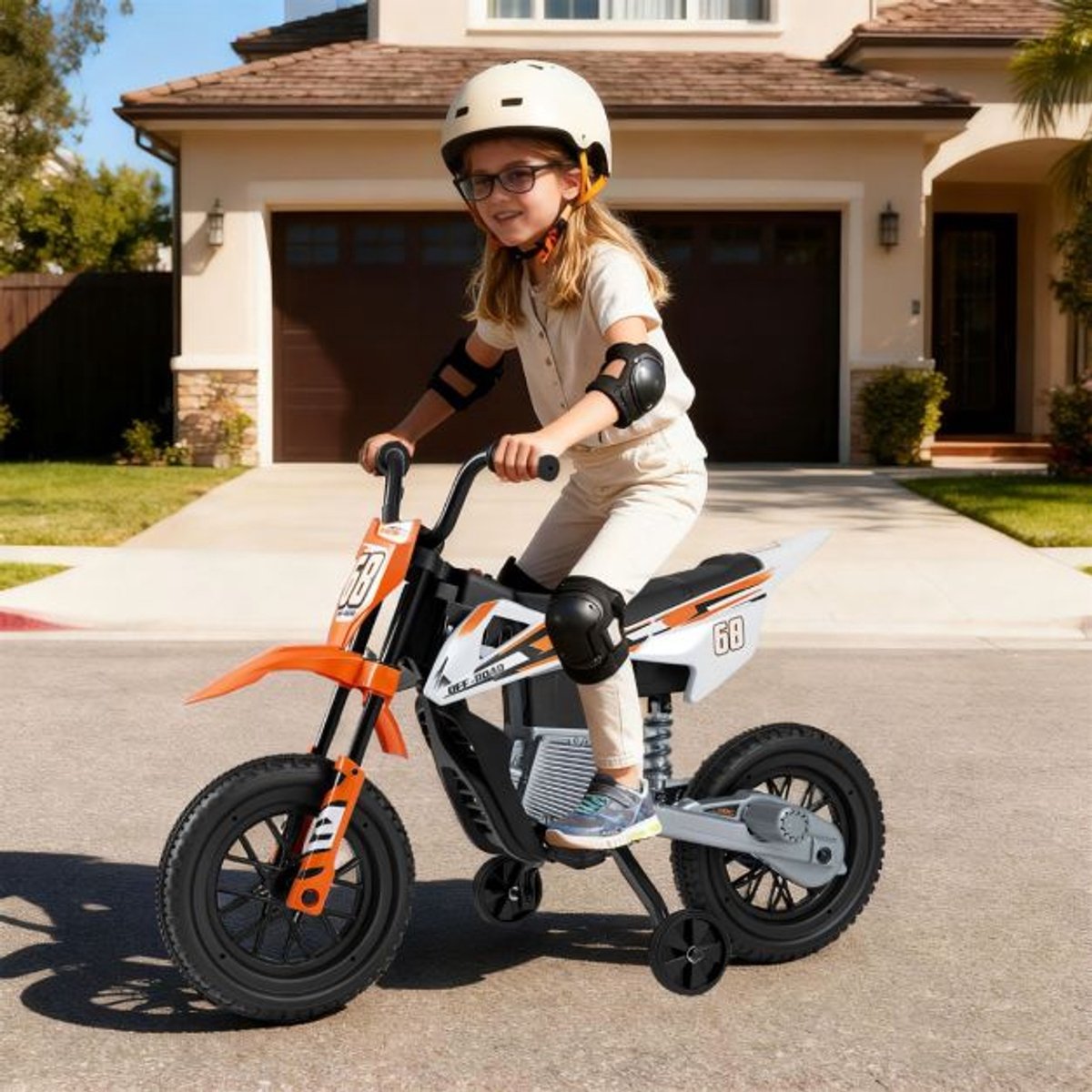 SureDeal® - Speelgoedauto' - Elektrische Motorfiets - Kinderen - Muziek Draadloze Connectiviteit - 107x56x70 cm - Groen