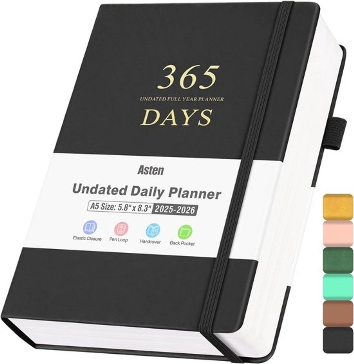 Ongecodeerde Dagplanner voor Volwassenen met ADHD - 365 Dagen Planner, Takenlijst en Uurplanner Notebook