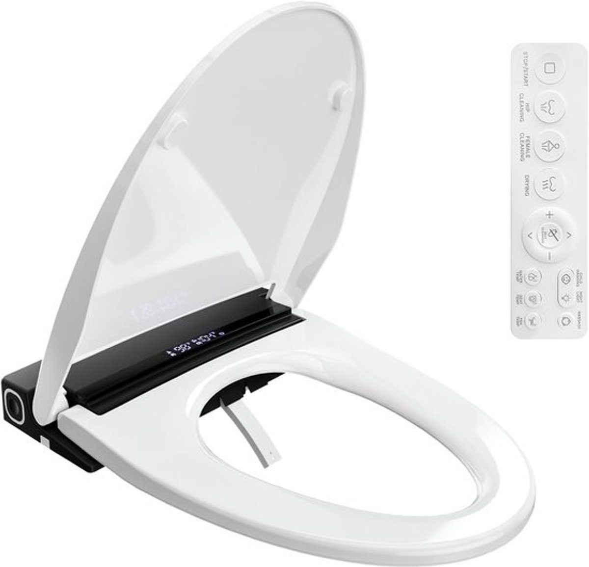 Bidet Toiletbril - Slimme WC bril - Hygiënisch reinigen - Verwarmde zitting - Ovaal - Wit