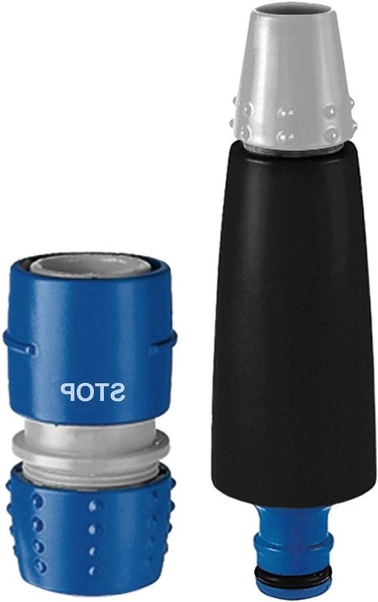Slangmondstukken Set - Tuinslang Koppelingen - Water Geven - Progressieve Straalinstelling - 10.5x4x27 cm - Blauw