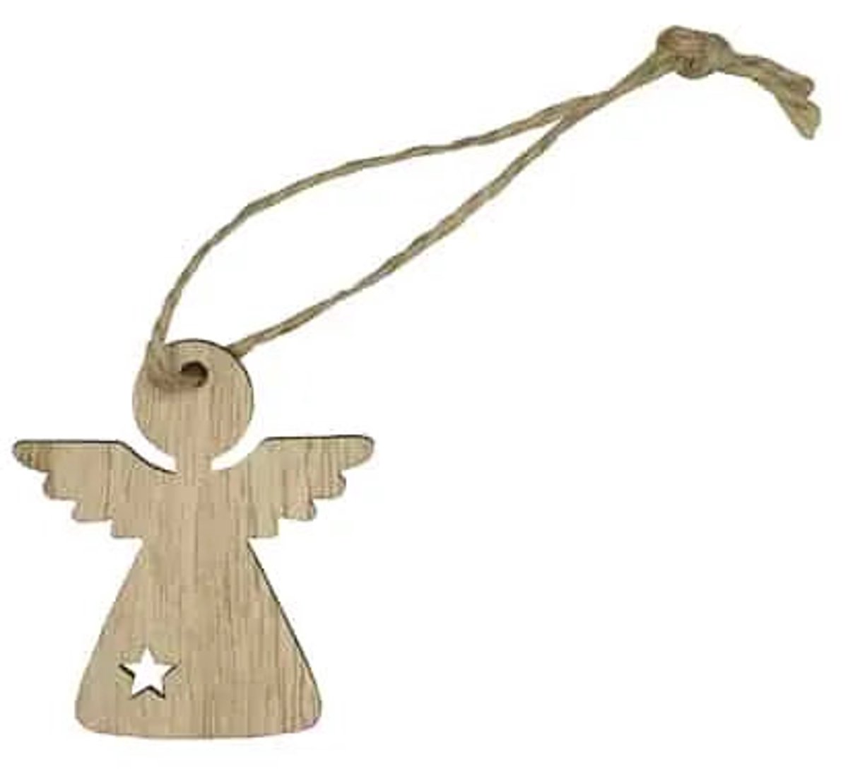 Houten Kadohanger Engel – 5 cm – 24 st