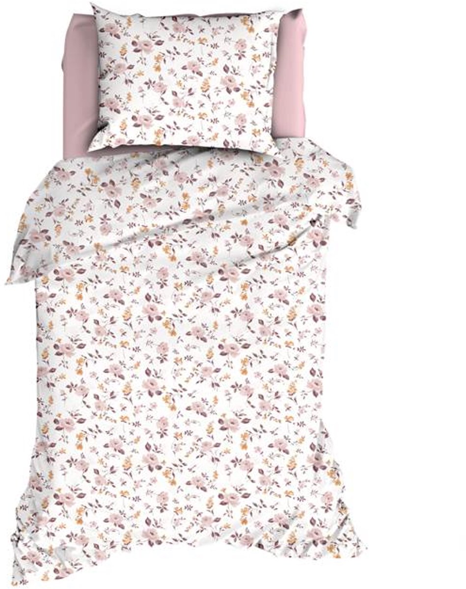 Romanette Silke Dekbedovertrek - Eenpersoons - 140x200/220 cm - Rose