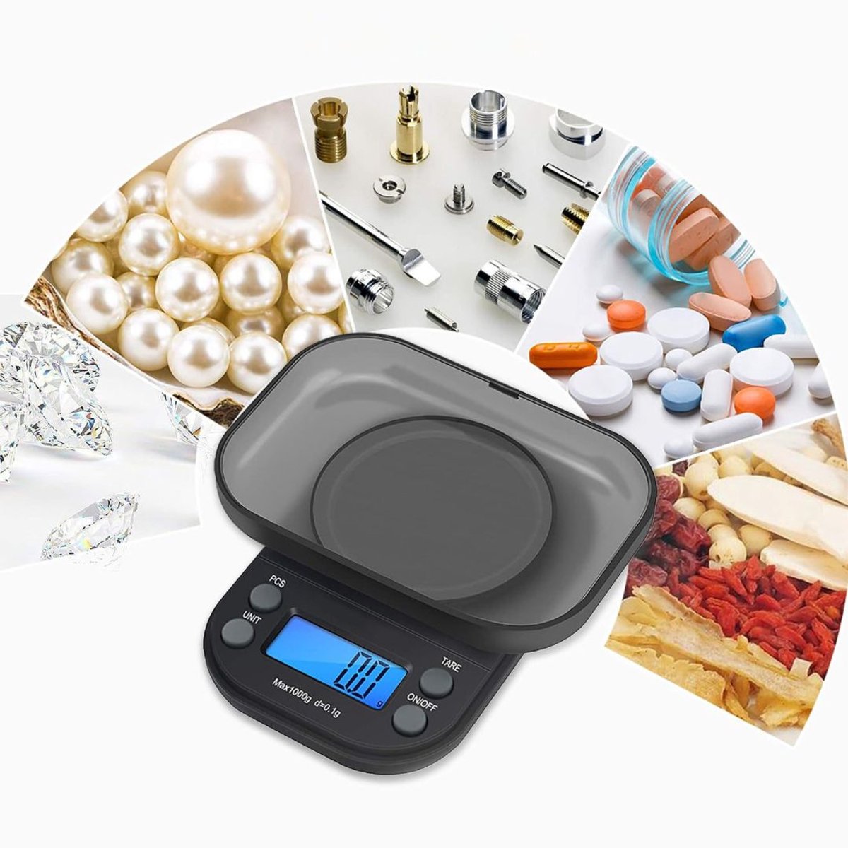CRLYN® Weegschaal Keuken - Mini Weegschaal - Precisie Weegschaal Met Kom