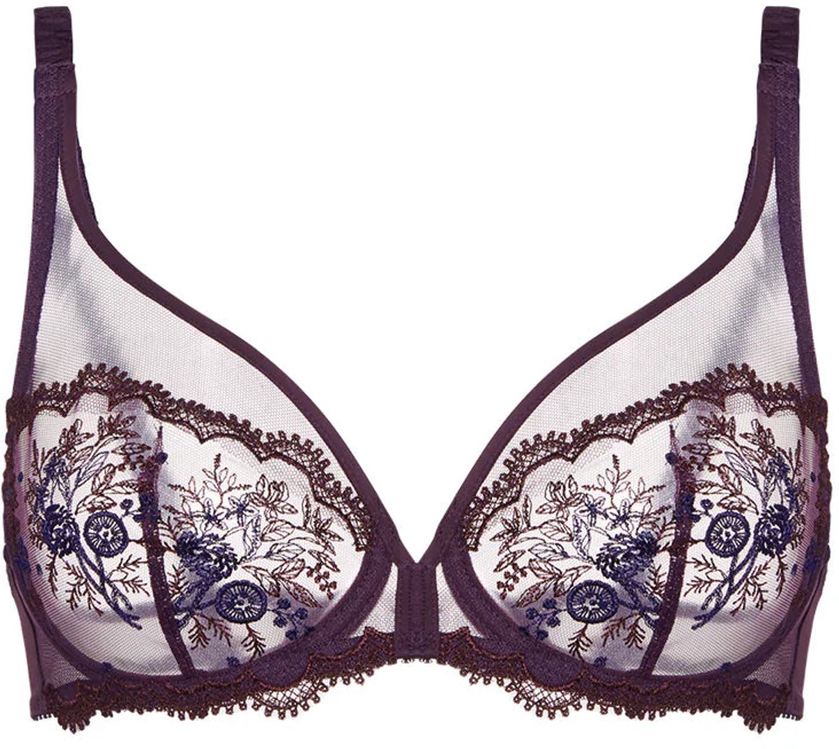 Simone Pérèle Intrigue Plunge BH Figue - Paars/Rood/Blauw