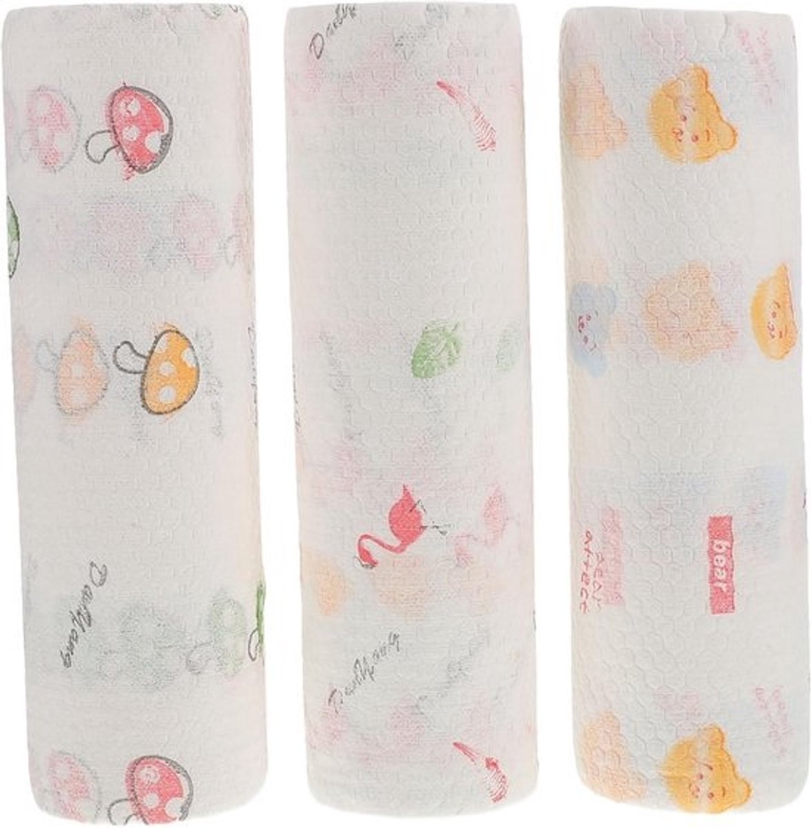 Keukenrol Papier - Absorberend Papier - Olie Absorberen - Zacht Huidvriendelijk - 95x95x22cm - Roze Bedrukt