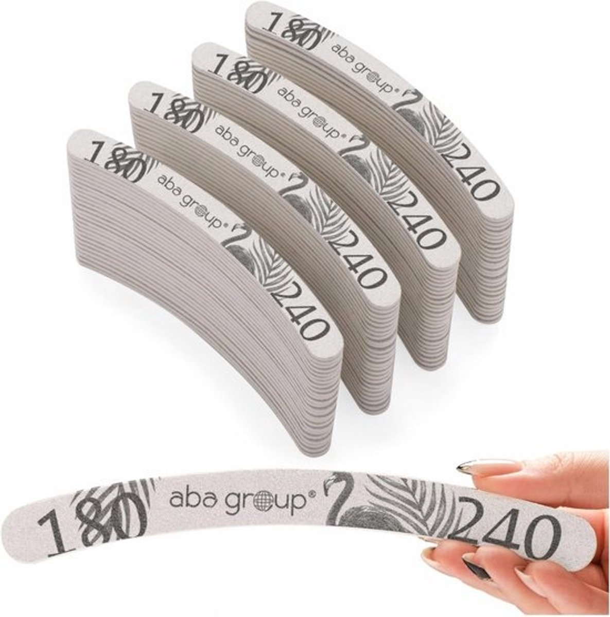 Nagelvijlen Set - Professionele Vijlen - Nagelverzorging Thuis - Wegwerp Hygiënisch - Slim Banaan Vorm - Roze Flamingo