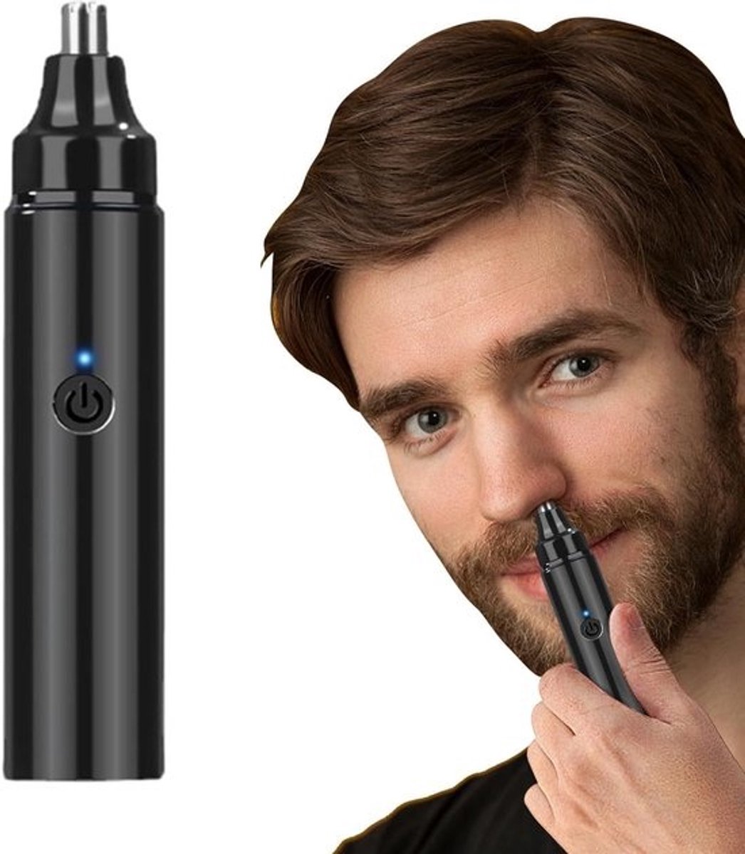 Oplaadbare neushaartrimmer - Professionele pijnloze gezichtshaartrimmer met randontwerp, geen trek of snij neus haarverwijderaar, elektrische persoonlijke pen detailer voor moeiteloze verzorging