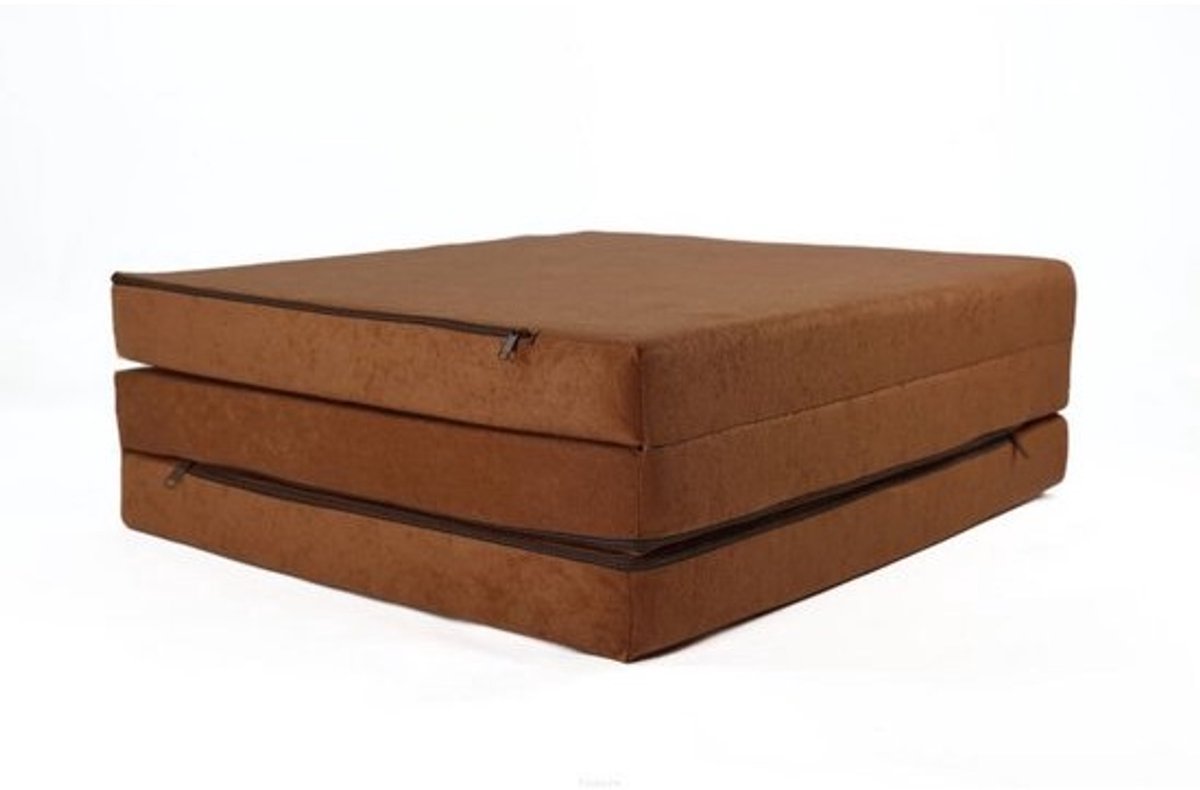 3-delige vouwmatras 180x65cm - Gastenmatras, campingbed en reismatras met wasbare hoes