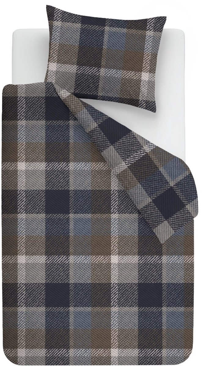 Beddinghouse Trevian Flanel Dekbedovertrek 140x200/220 - Blauw