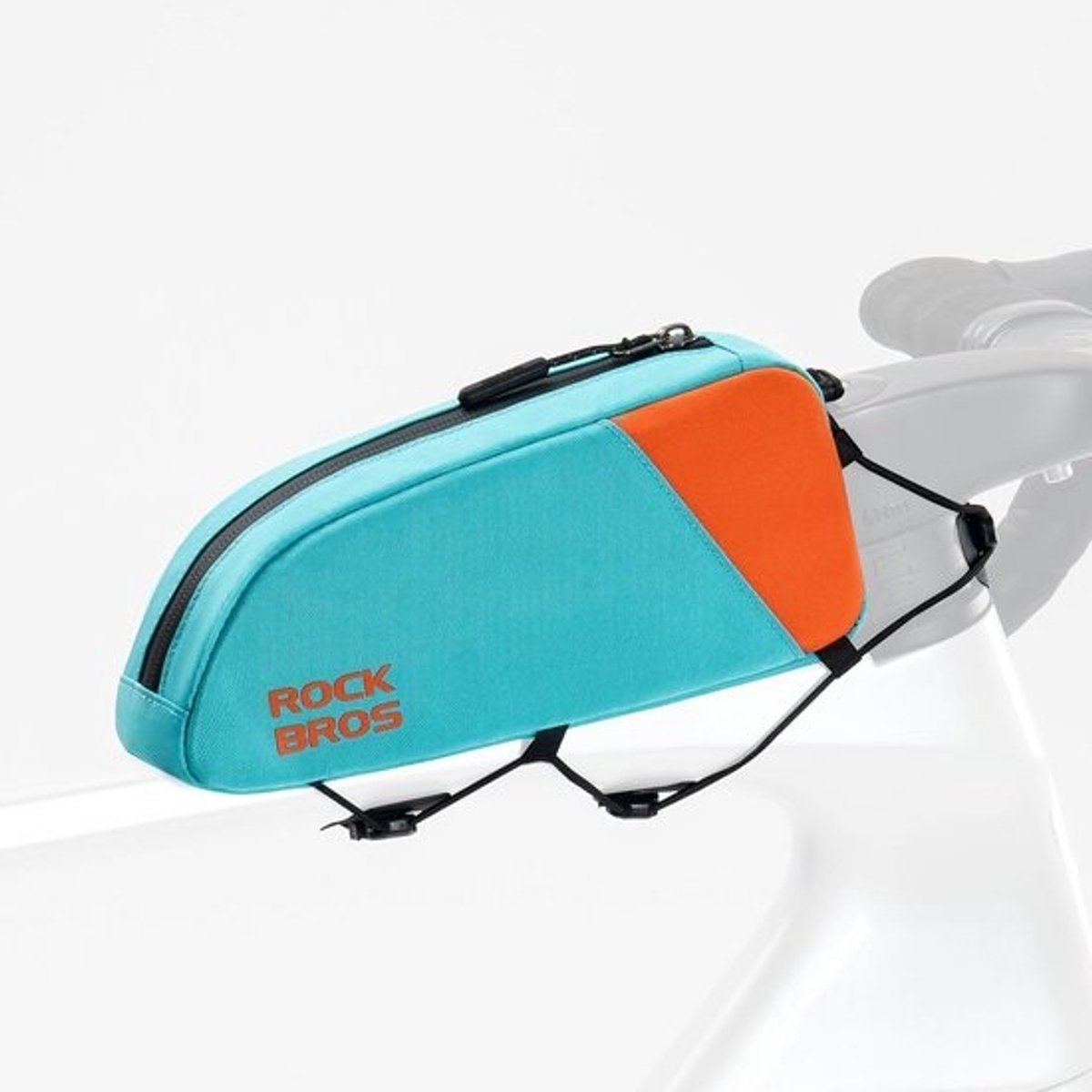 Fietstas Frame - Bovenbuis Tas - Fietsen Opbergen - Stabiele Drie-punts Fixatie - 0.8 Liter - Oranje Blauw