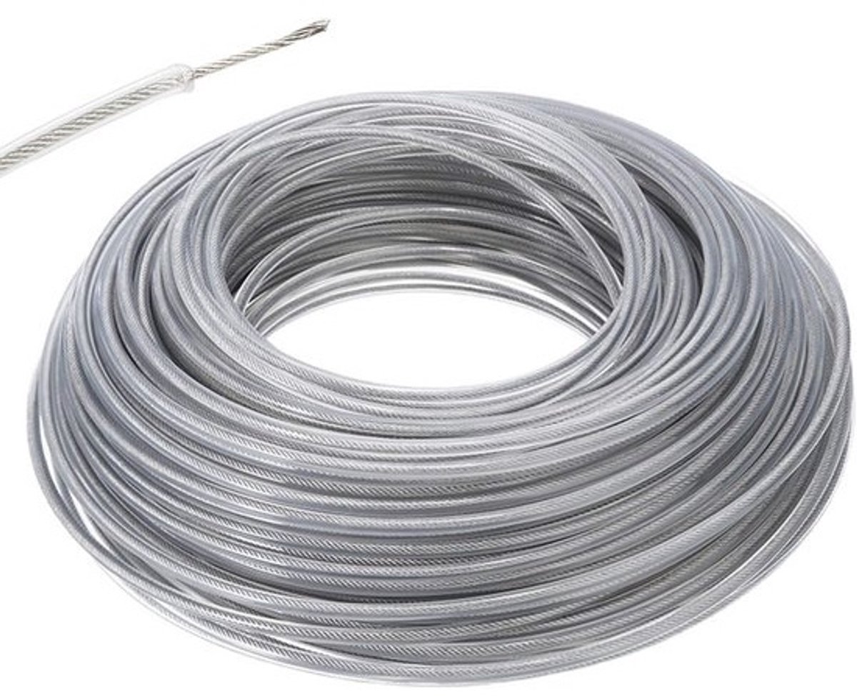 Universele Staaldraad voor Grastrimmer - 3.0 mm Dikte, 50 Meter Lang