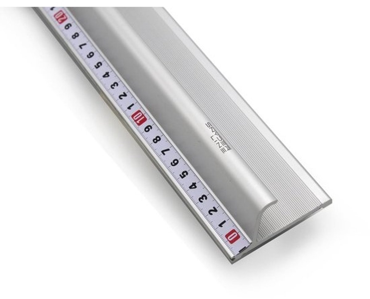 Professionele Aluminium Snijliniaal met Stalen Rand en Antislip - Diverse Lengtes