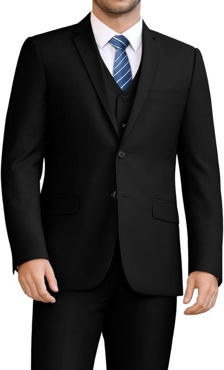 Klassiek 3-delig Herenpak Slim Fit met Jasje, Vest en Pantalon