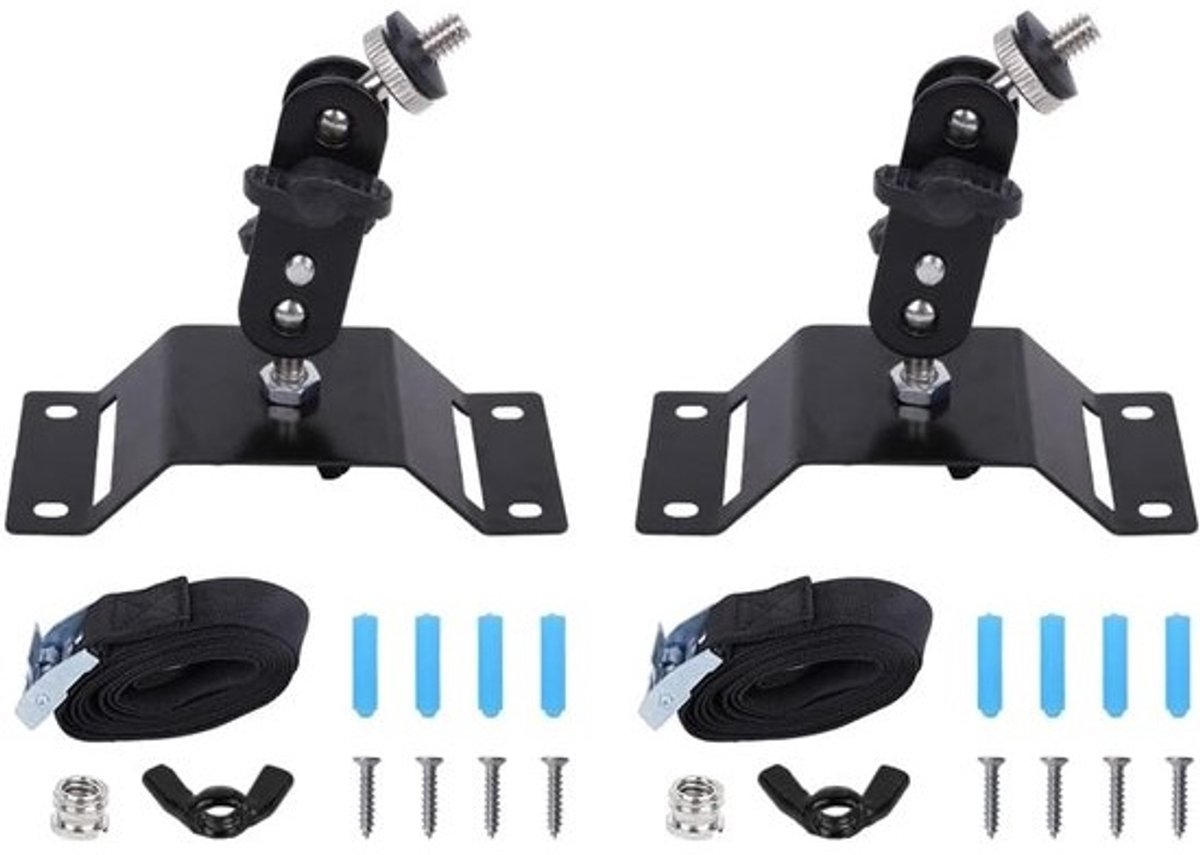 Camera Bevestiging Set - Houders voor Apparatuur - Bos Camera Montage - Robuuste Metalen Constructie - 2 Stuks - Zilverkleurig