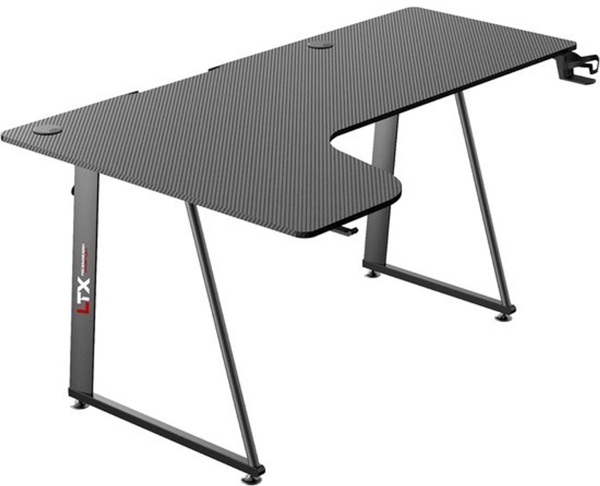 Gaming Tafel L - met Koptelefoonhouder en Bekerhouder