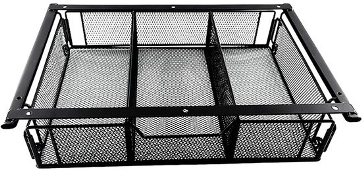 Onder Bureau Lade - Verborgen Organizer - Ruimte Besparen - Schroefmontage - 36.5 cm Lengte - Zwart