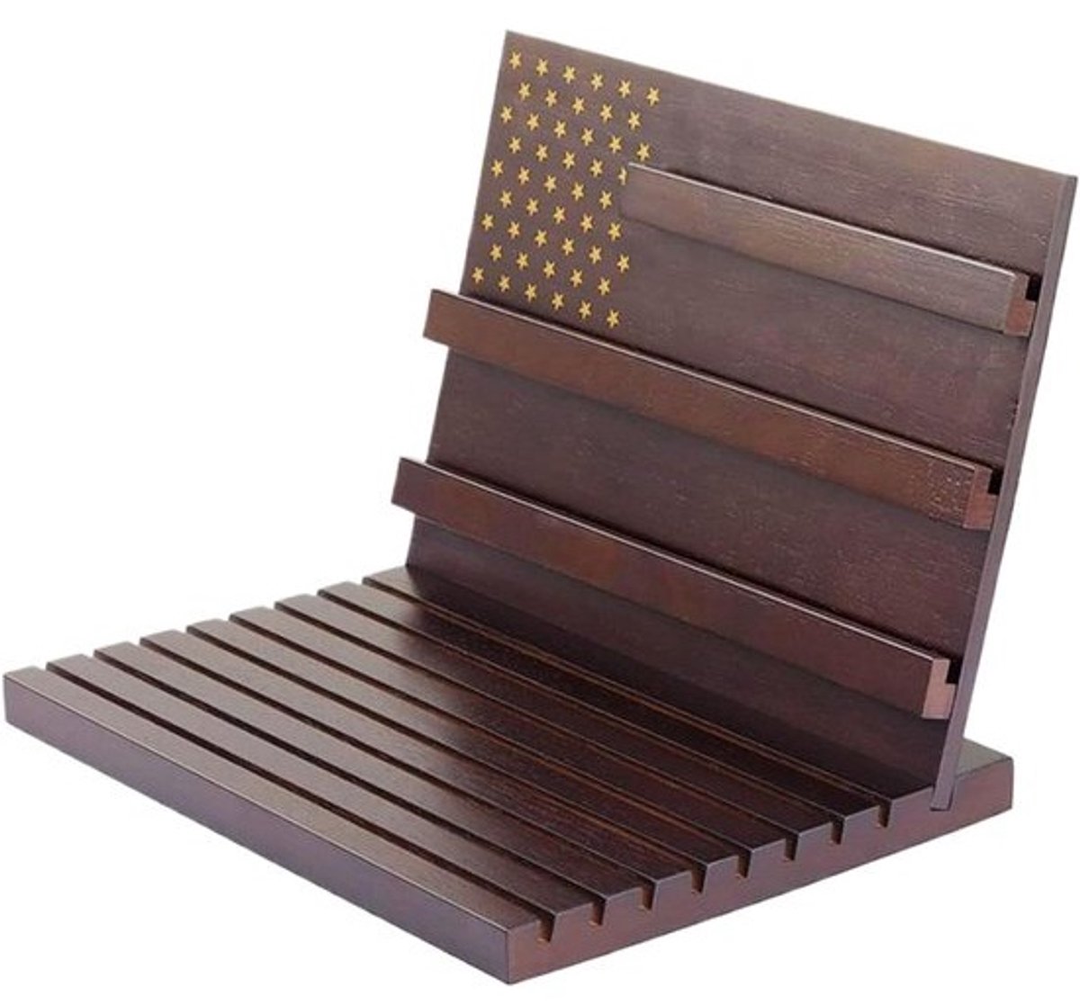 Houten Munt Houder - Bureau Organizer - Collectie Tonen - Meerdere Lagen - 25x20x20 cm - Natuurhout