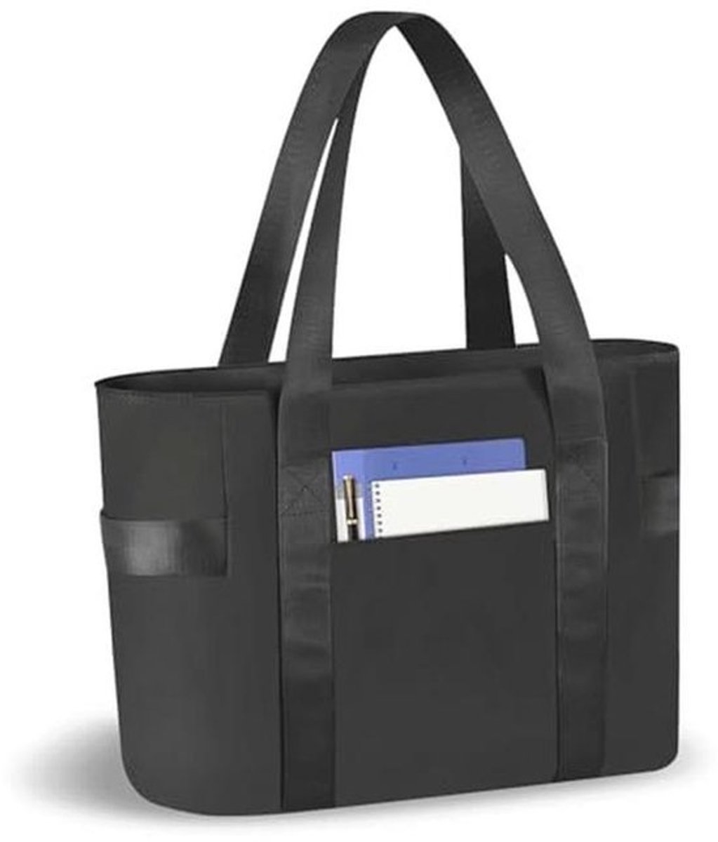 Dames handtas, boodschappentas en laptoptas zwart 40x15x32cm