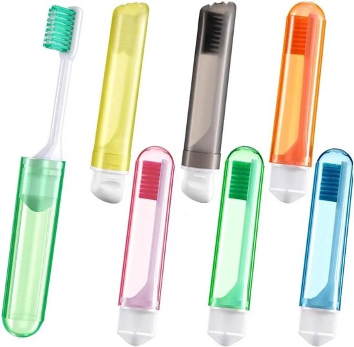 Reis Tandenborstels - Opvouwbare Borstels - Hygiënisch Onderweg - Zachte Borstelharen - 6 Stuks