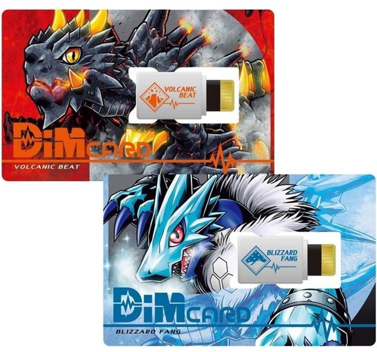 Digimon Vital Bracelet DIM Kaart Set - Volcanic Beat & Blizzard Fang Uitbreiding