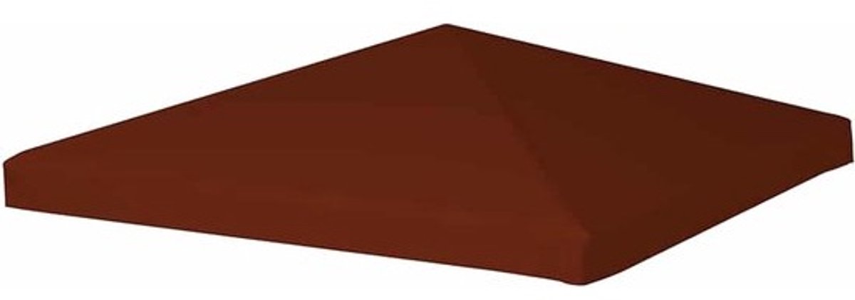 Paviljoendak - Partytent dak - Bescherming buitenruimte - Versterkte hoeken - 3x3 m - Terracotta