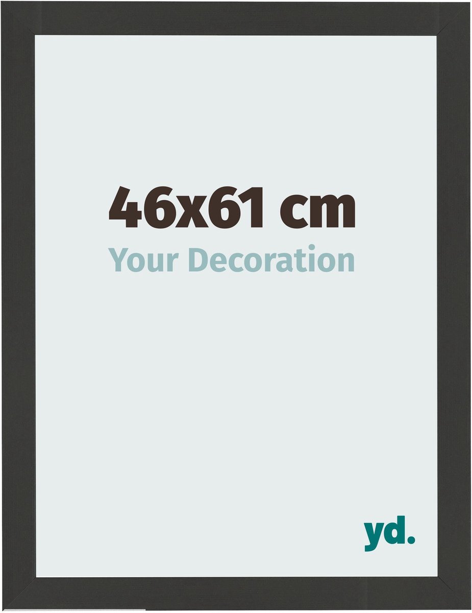 Your Decoration - Fotolijst 46x61 cm - MDF - Zwart Houtnerf - Bologna