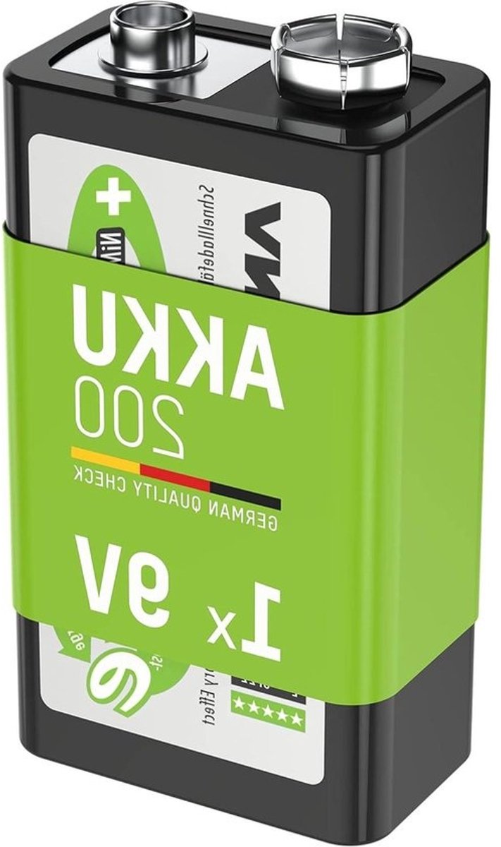 9V Oplaadbare Batterij - Blokbatterij E-blok - Apparaten Voeden - Lage Zelfontlading - 200 mAh - Niet gespecificeerd