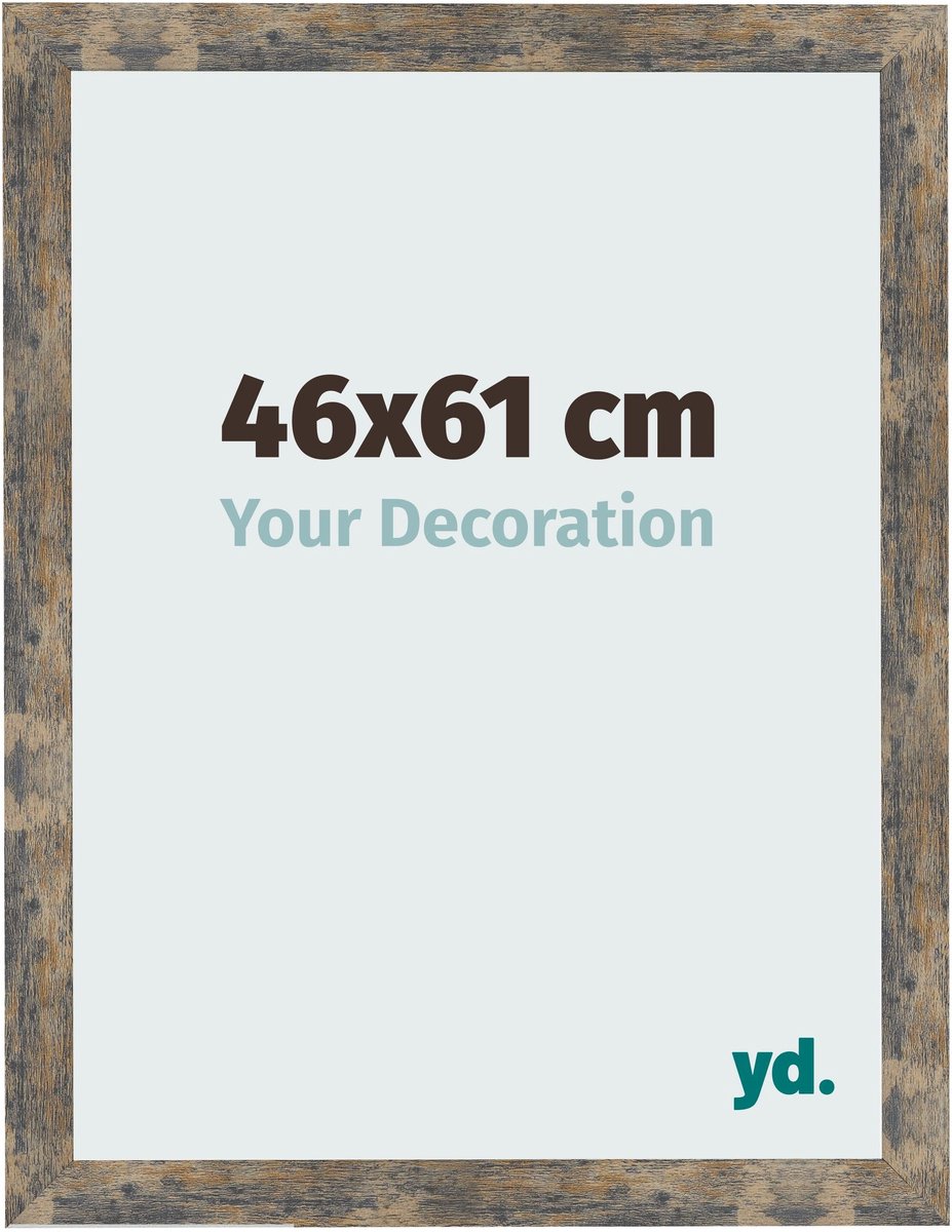 Your Decoration - Fotolijst 46x61 cm - MDF - Blauw Goud Gemeleerd - Bologna