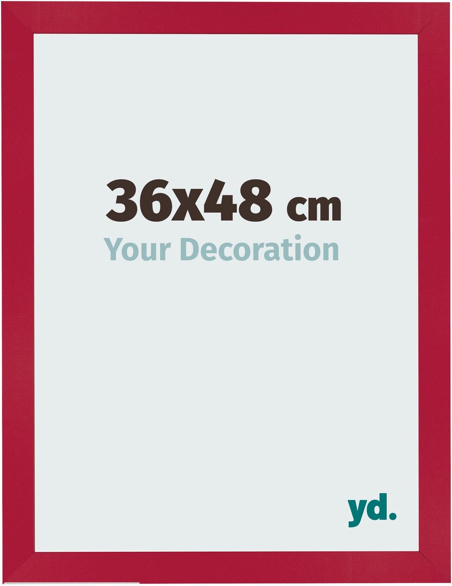 Your Decoration - Fotolijst 36x48 cm - MDF - Rood - Bologna