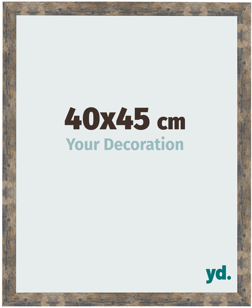 Your Decoration - Fotolijst 40x45 cm - MDF - Blauw Goud Gemeleerd - Bologna