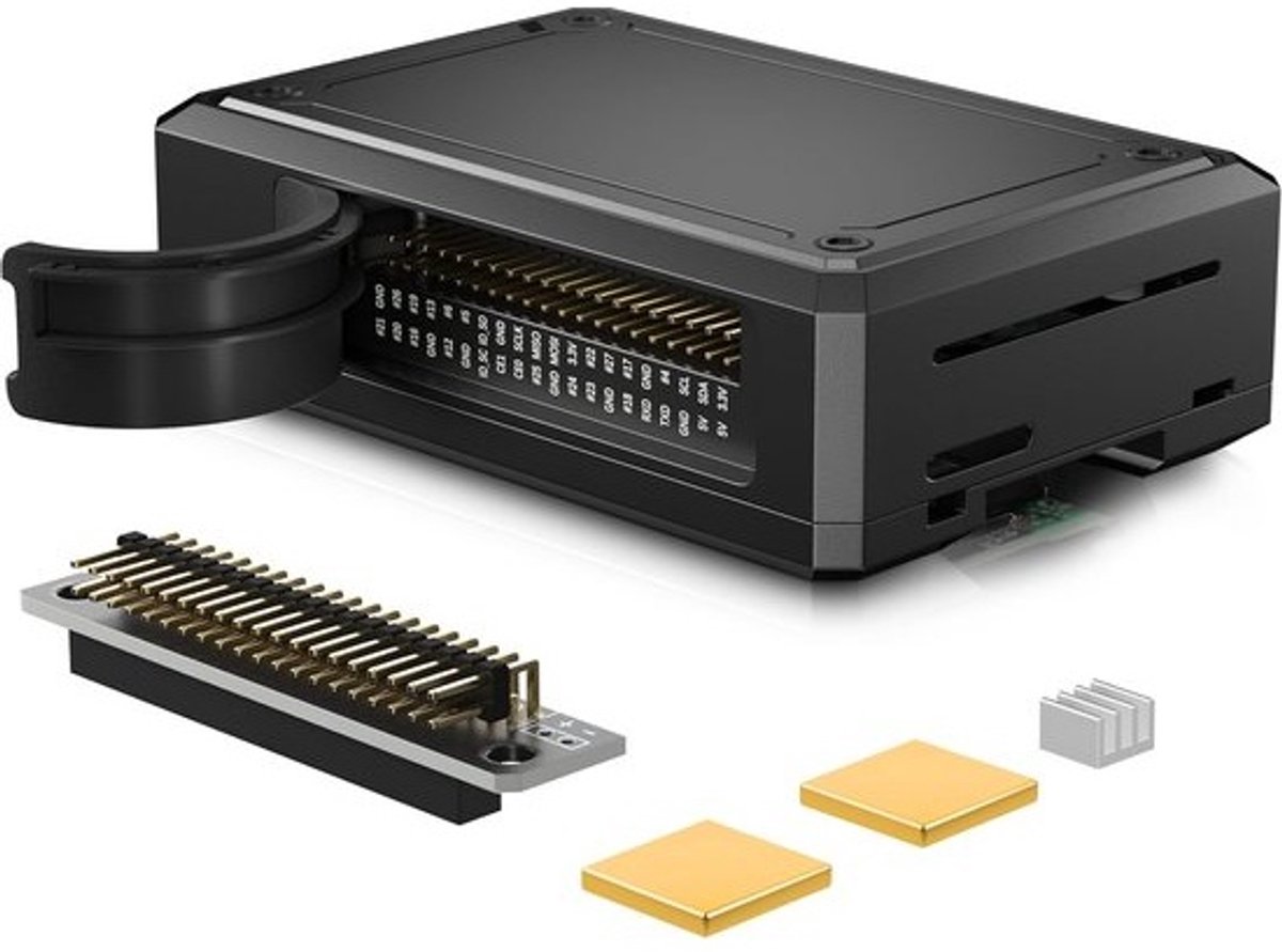 Raspberry Pi 4 aluminium behuizing met GPIO en passieve koeling voor Model B+ 8GB/4GB/2GB