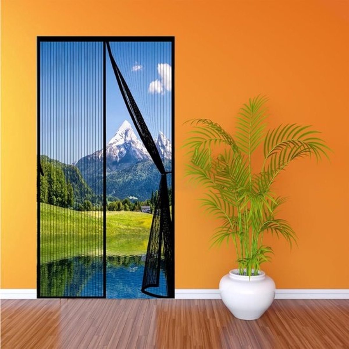 Magnetisch Vliegengaas - Hordeur Gordijn - Insecten Buiten Houden - Automatisch Sluitend - 92 x 215 cm - Zwart