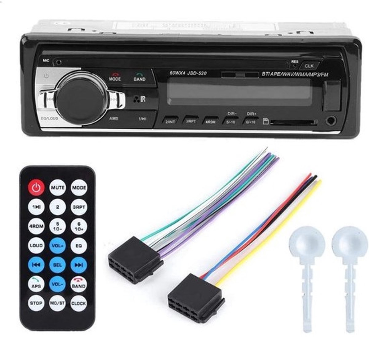 Universele 12V Auto Radio met Bluetooth en LCD Scherm - MP3 Stereo Speler met USB AUX