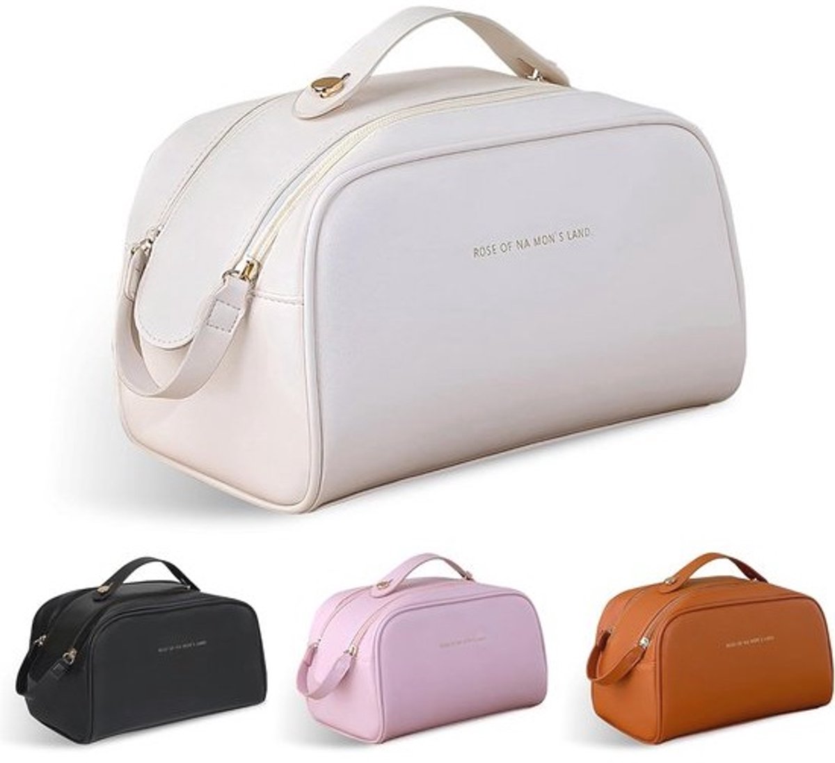 Cosmetische Tas Dames - Draagbare Make-uptas voor Reizen in Magenta