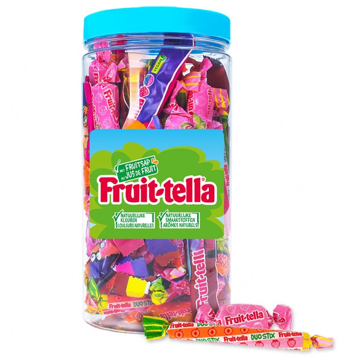 Fruit-tella Chewy Mix 600g - snoeppot met uitdeelzakjes - snoepzakjes voor verjaardagsfeestjes