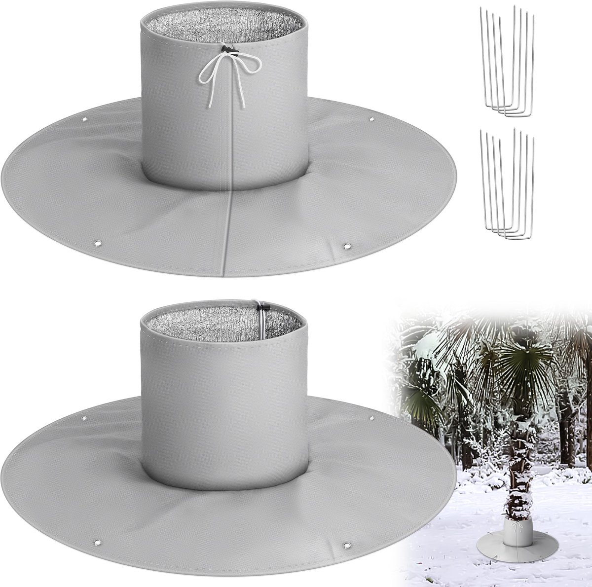 Winterbescherming - Voor wortels van palmen en bomen - Buiten - 2 stuks