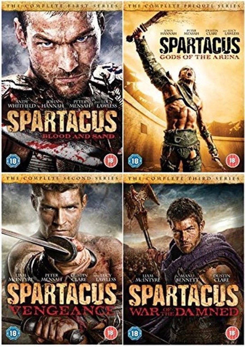Complete DVD Collectie van Spartacus: Seizoen 1 tot en met War of the Damned